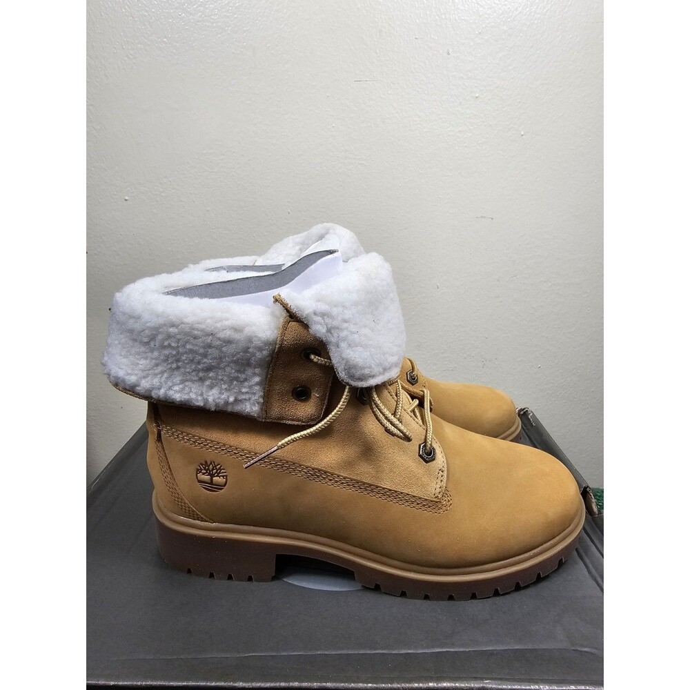 Timberland Jayne WP Fleece down Wheat Novuck Boot Women's 7.5 Medium